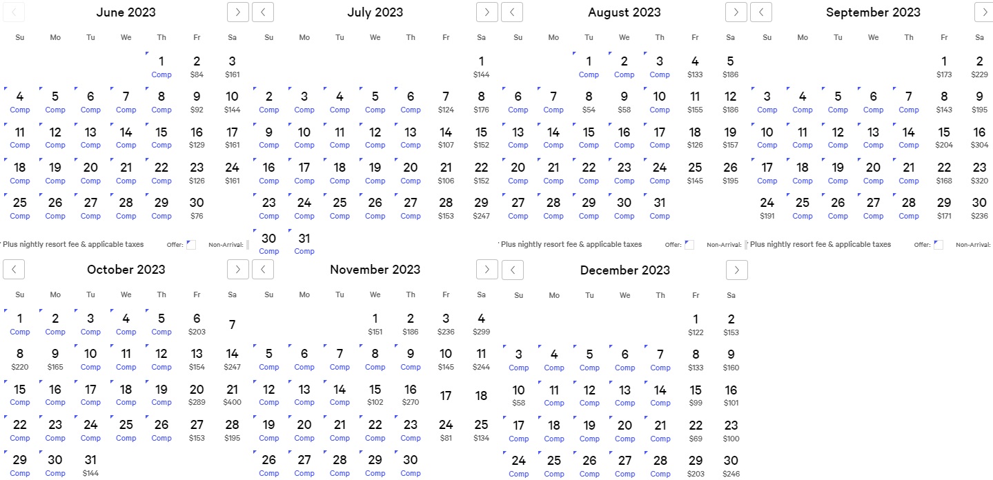 myVEGAS Two Complimentary Room Nights Calendar 2023 (Up to Dec 2023